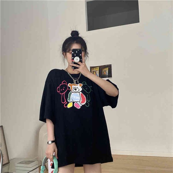 polos ytx035 summer korean style explosive loose bottom shirt beautiful graffiti bear short women's t-shirt, White
polos ytx035 summer korean style explosive loose bottom shirt beautiful graffiti bear short women's t-shirt, White