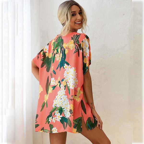 women's swimwear beachwear cover up boho summer beach blouse v-neck printed chiffon shirt plus size, White;black
women's swimwear beachwear cover up boho summer beach blouse v-neck printed chiffon shirt plus size, White;black