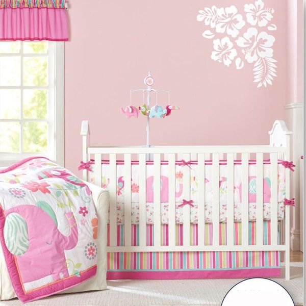 7pcs crib bedding set for infant girl baby bed bumper pink cotton breathable items comforter quilt bedskirt fitted sets
7pcs crib bedding set for infant girl baby bed bumper pink cotton breathable items comforter quilt bedskirt fitted sets
