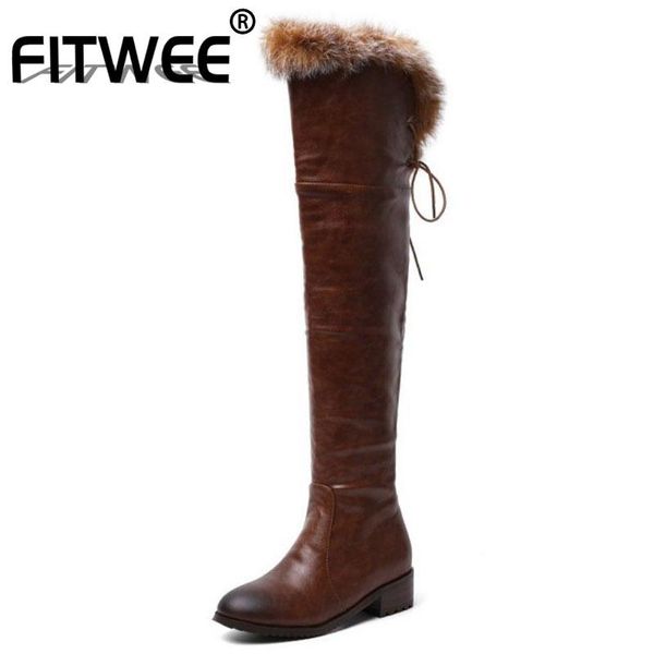 boots fitwee women flat over knee thick fur woman shoes zipper fashion warm winter long footwear size 34-48, Black
boots fitwee women flat over knee thick fur woman shoes zipper fashion warm winter long footwear size 34-48, Black