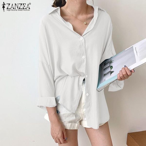 women's blouses & shirts elegant lapel spring 2022 casual long sleeve blusa female button down tunic oversize solid chemise, White
women's blouses & shirts elegant lapel spring 2022 casual long sleeve blusa female button down tunic oversize solid chemise, White