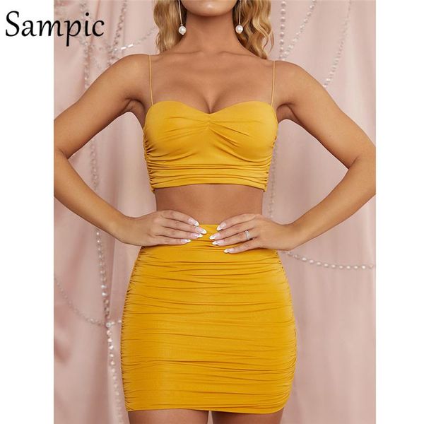 two piece dress sampic set club outfits spaghetti strap crop mini bodycon skirt summer fashion women party clothes, White
two piece dress sampic set club outfits spaghetti strap crop mini bodycon skirt summer fashion women party clothes, White