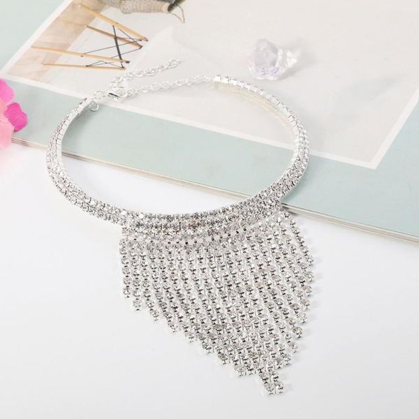 earrings & necklace women stylish rhinestone wedding party banquet jewelry set, Silver
earrings & necklace women stylish rhinestone wedding party banquet jewelry set, Silver
