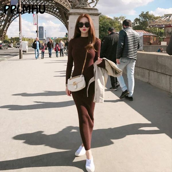 Casual Slim Maxi Knitted Women Dresses Winter Warm Elasticity Pullover O Neck Long Sleeves Pencil Party Dress Elegant Bodycon, Black;gray
Casual Slim Maxi Knitted Women Dresses Winter Warm Elasticity Pullover O Neck Long Sleeves Pencil Party Dress Elegant Bodycon, Black;gray
