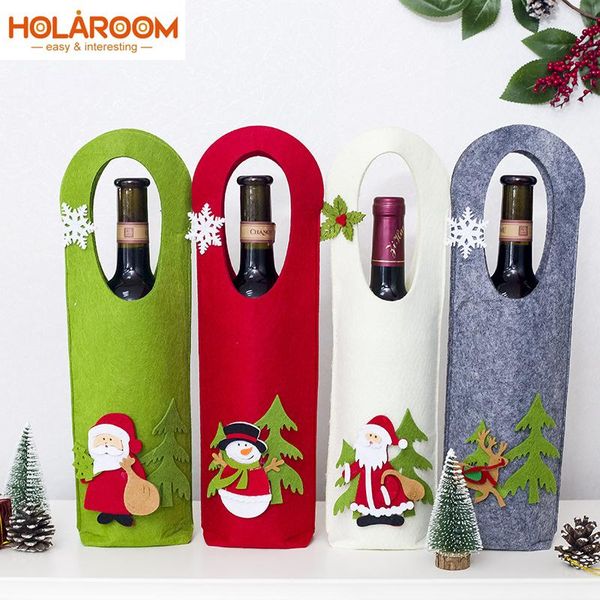 christmas decorations 1pc red wine bottle cover bags merry snowman santa claus xmas party gift home
christmas decorations 1pc red wine bottle cover bags merry snowman santa claus xmas party gift home
