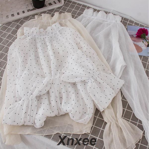 women's blouses & shirts women chiffon solid turtleneck flare sleeve shirt trendy womens all-match korean style elegant chic xnxee, White
women's blouses & shirts women chiffon solid turtleneck flare sleeve shirt trendy womens all-match korean style elegant chic xnxee, White