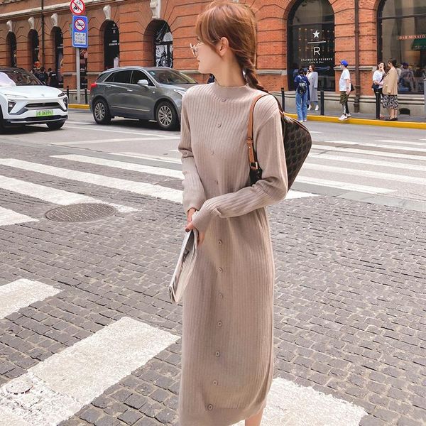 korean long women knitted dress autumn winter slim fit elegant dayily pullovers solid color knitwear robe vestidos casual dresses, Black;gray
korean long women knitted dress autumn winter slim fit elegant dayily pullovers solid color knitwear robe vestidos casual dresses, Black;gray
