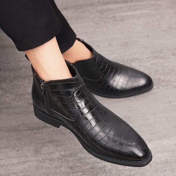 dress shoes men leather boots handmade mens ankle high zapatos de hombre black basic
dress shoes men leather boots handmade mens ankle high zapatos de hombre black basic