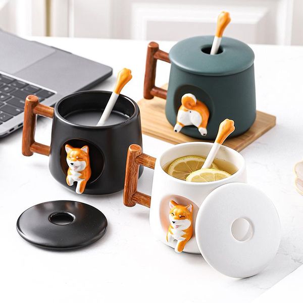 mugs 450ml ceramic mug creative cartoon 3d shiba inu embossed dog milk tea cup with lid spoon funny cute christmas gifts
mugs 450ml ceramic mug creative cartoon 3d shiba inu embossed dog milk tea cup with lid spoon funny cute christmas gifts
