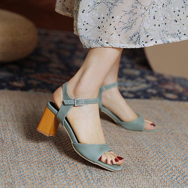 fashion all-match round toe comfortable temperament office women's shoes sweet rhinestone metal buckle sandals wood heel, Black
fashion all-match round toe comfortable temperament office women's shoes sweet rhinestone metal buckle sandals wood heel, Black