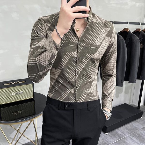 men's casual shirts spring autumn slim fit shirt printed fashion long sleeveshirt plus hawaii oversized handsome street wear, White;black
men's casual shirts spring autumn slim fit shirt printed fashion long sleeveshirt plus hawaii oversized handsome street wear, White;black