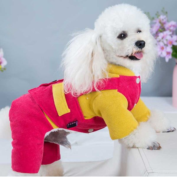dog apparel autumn and winter clothes thick warm four-legged cotton-padded fashion stitching pet rompers
dog apparel autumn and winter clothes thick warm four-legged cotton-padded fashion stitching pet rompers