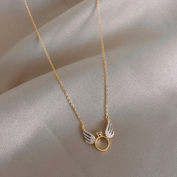 xianlan498 zircon small wings circle the niche design feels clavicle necklace pendant necklace female ins cold wind web celebrity, Silver
xianlan498 zircon small wings circle the niche design feels clavicle necklace pendant necklace female ins cold wind web celebrity, Silver