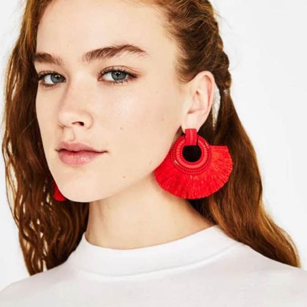 fashion red ol statement bohemian style tassel dangle earrings for women geometric hyperbole big fringed earring jewelry & chandelier, Silver
fashion red ol statement bohemian style tassel dangle earrings for women geometric hyperbole big fringed earring jewelry & chandelier, Silver
