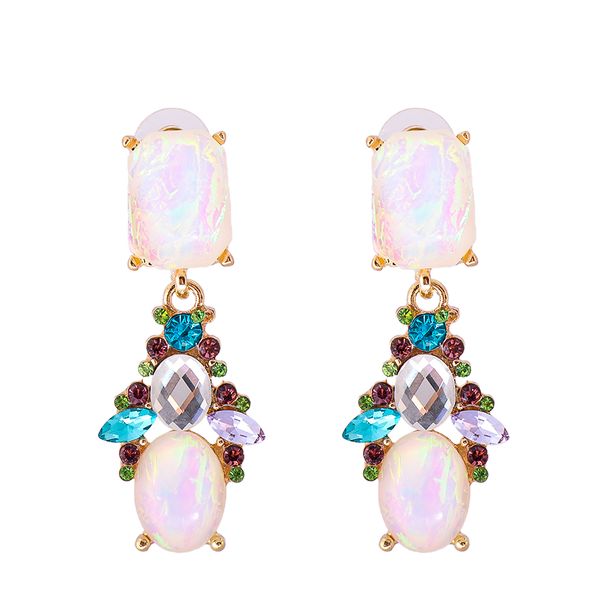 fashion natural crystal drop shape earrings for women metal rhinestone geometric dangle earrings party accessories jewelry gifts, Silver
fashion natural crystal drop shape earrings for women metal rhinestone geometric dangle earrings party accessories jewelry gifts, Silver