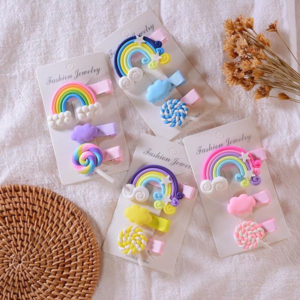 hair accessories 3pcs children's rainbow lollipop clip little girl duckbill cute fashion baby hairclip styling tools, Slivery;white
hair accessories 3pcs children's rainbow lollipop clip little girl duckbill cute fashion baby hairclip styling tools, Slivery;white