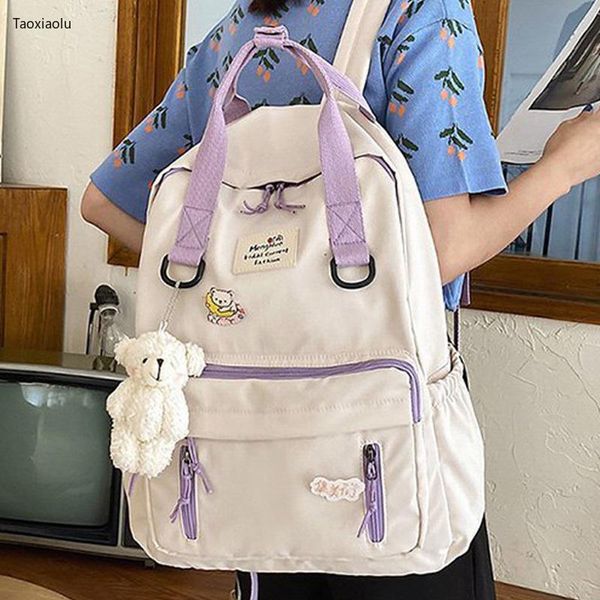 backpack taoxiaolu fashion women for teenager girls kawaii black school bag simple men waterproof travel mochila rucksack
backpack taoxiaolu fashion women for teenager girls kawaii black school bag simple men waterproof travel mochila rucksack