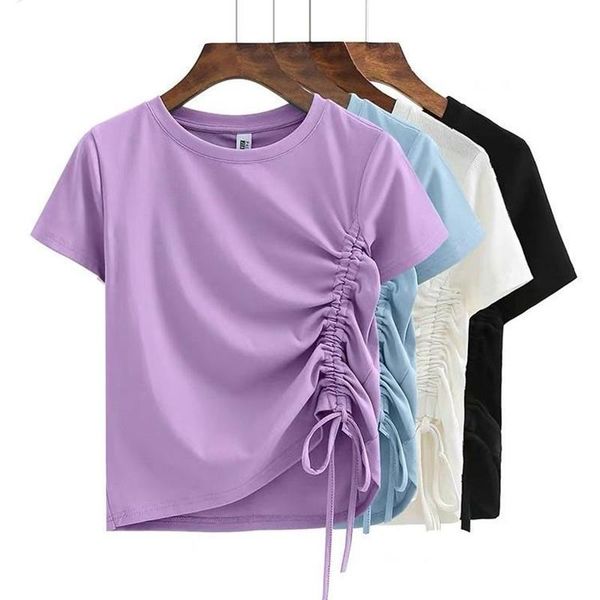 women's t-shirt summer short-sleeved round neck cotton comfortable and fashionable casual top, White
women's t-shirt summer short-sleeved round neck cotton comfortable and fashionable casual top, White