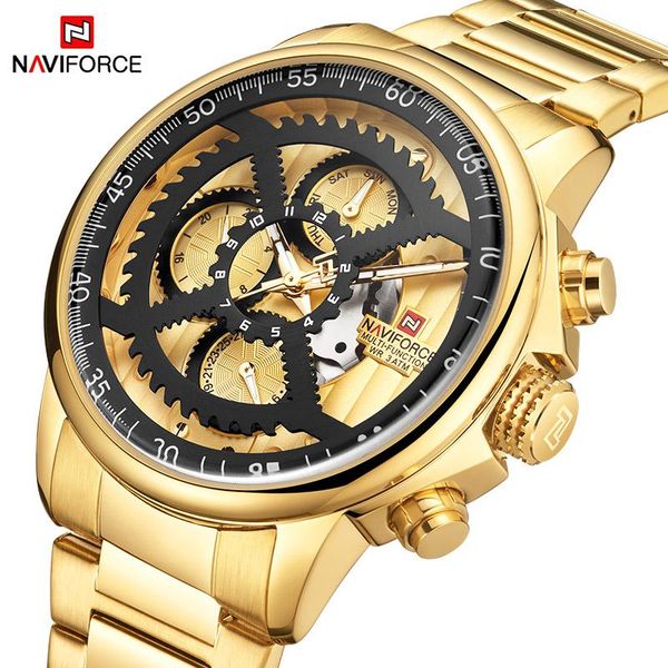 wristwatches naviforce luxury gold watch men fashion sport military quartz wristwatch casual waterproof clock male watches relogio masculino, Slivery;brown
wristwatches naviforce luxury gold watch men fashion sport military quartz wristwatch casual waterproof clock male watches relogio masculino, Slivery;brown