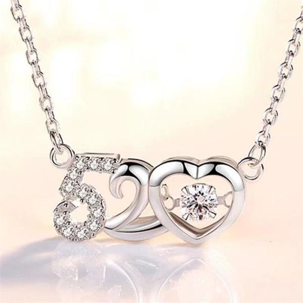 festival the qixi tiktok 520 necklace, female clavicle chain jewelry, pendant accessories, Silver
festival the qixi tiktok 520 necklace, female clavicle chain jewelry, pendant accessories, Silver