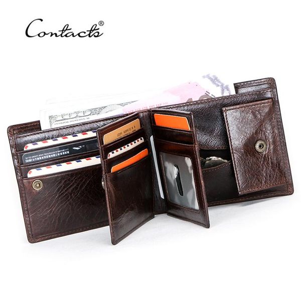 wallets contact's 100% genuine leather men wallet coin purse small card holder portomonee male vintage money bag carteira brand, Red;black
wallets contact's 100% genuine leather men wallet coin purse small card holder portomonee male vintage money bag carteira brand, Red;black