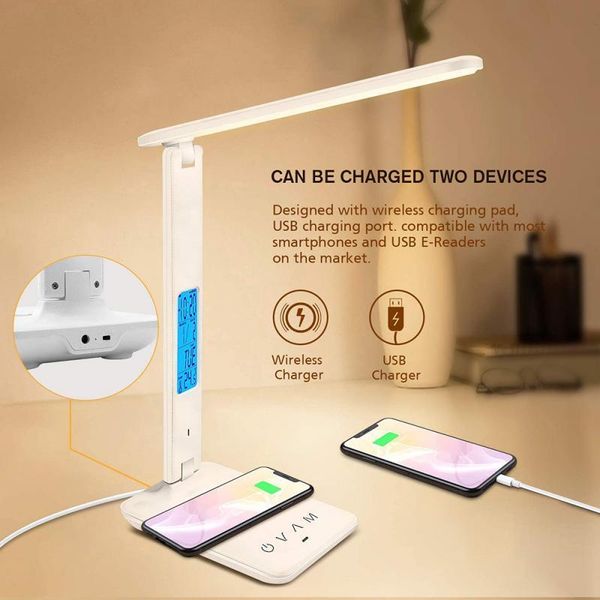table lamps qi wireless charging led desk lamp 10w with calendar temperature alarm clock eye protect reading light
table lamps qi wireless charging led desk lamp 10w with calendar temperature alarm clock eye protect reading light