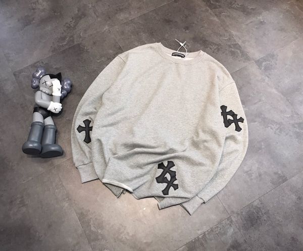 hoodies t shirt men's and women's street fashion brand autumn pure cotton leather cross embroidery loose round neck long sleeve, Black
hoodies t shirt men's and women's street fashion brand autumn pure cotton leather cross embroidery loose round neck long sleeve, Black