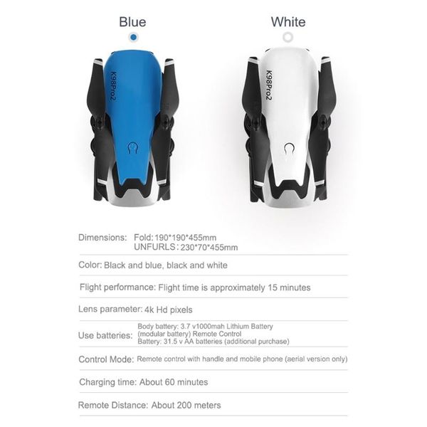 drones 57ee rc drone k98 pro2 1080p/4k single/dual camera folding portable aerial remote control aircraft quadcopter
drones 57ee rc drone k98 pro2 1080p/4k single/dual camera folding portable aerial remote control aircraft quadcopter