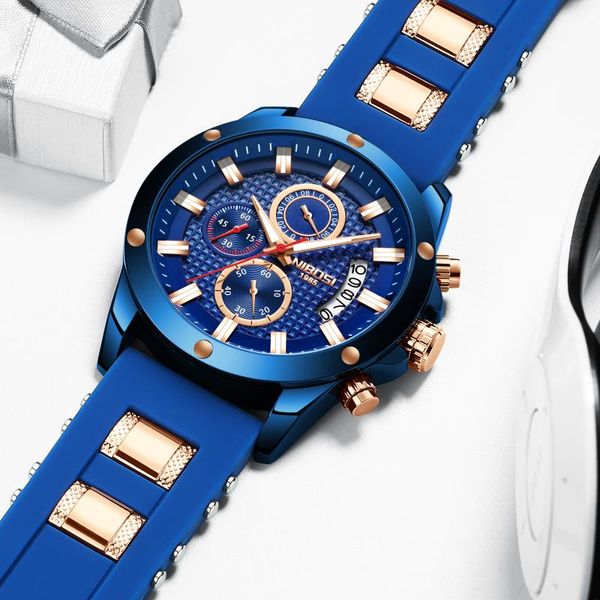 wristwatches nibosi sport blue black mens watch bracelet silicone band quartz clock waterproof luminous chronograph relogio masculino, Slivery;brown
wristwatches nibosi sport blue black mens watch bracelet silicone band quartz clock waterproof luminous chronograph relogio masculino, Slivery;brown