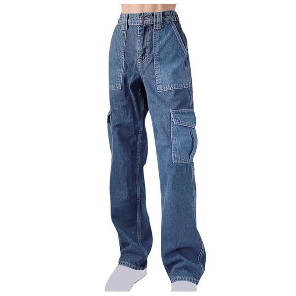 women's jeans washed dark multi-pocket high-rise trousers patchwork ladies streetwear straight vaqueros #g4, Blue
women's jeans washed dark multi-pocket high-rise trousers patchwork ladies streetwear straight vaqueros #g4, Blue