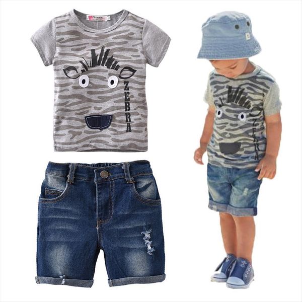 summer toddler little boys outfit children suit 2 pieces zebra pattern short sleeve t shirt cowboy shorts kids clothes, White
summer toddler little boys outfit children suit 2 pieces zebra pattern short sleeve t shirt cowboy shorts kids clothes, White