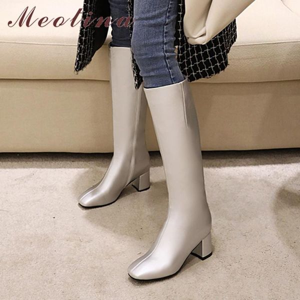 boots meotina knee high riding women thick pu leather square toe zipper ladies footwear autumn winter 33-44 sliver, Black
boots meotina knee high riding women thick pu leather square toe zipper ladies footwear autumn winter 33-44 sliver, Black