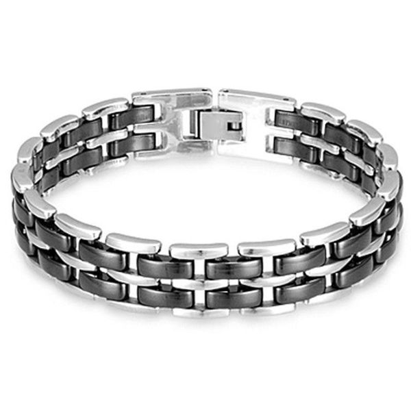 link, chain vintage for men women bracelets cuff accessories jewelry ceramic double row couple gifts stainless steel, Black
link, chain vintage for men women bracelets cuff accessories jewelry ceramic double row couple gifts stainless steel, Black