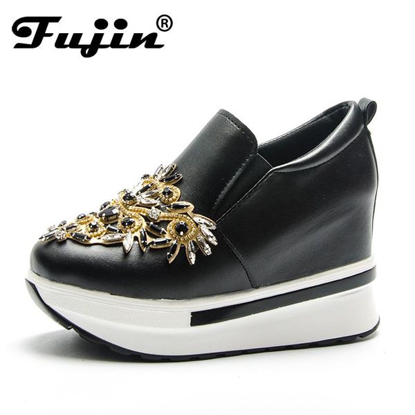 dress shoes fujin brand spring summer autumn high heels women fashion rhinestone platform slip on ladies wedges, Black
dress shoes fujin brand spring summer autumn high heels women fashion rhinestone platform slip on ladies wedges, Black