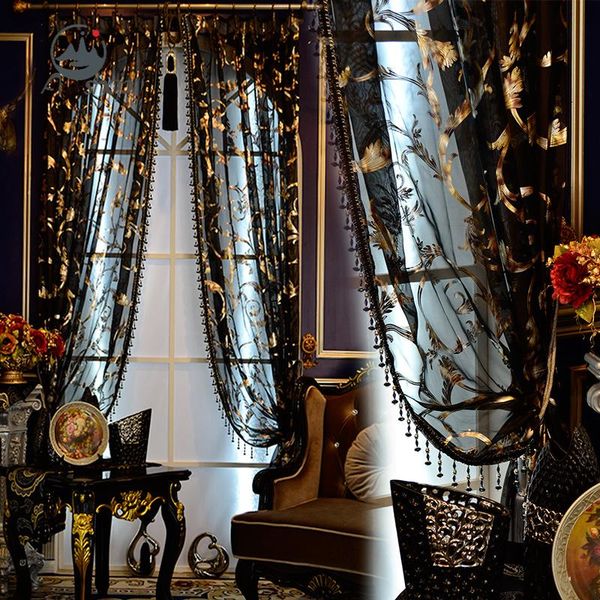 curtain & drapes as black and white color gold yarn european neo-classical semi-shading decoration for living dining room bedroom
curtain & drapes as black and white color gold yarn european neo-classical semi-shading decoration for living dining room bedroom