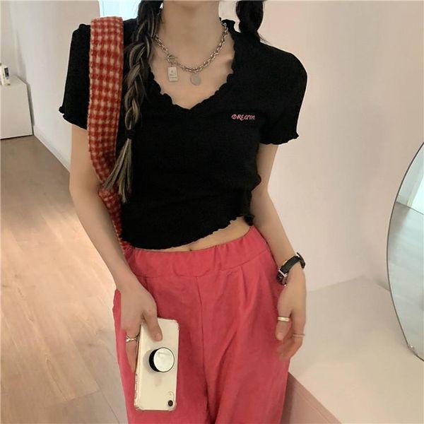 women's t-shirt ytx388 design sense bottoming shirt summer 2021 korean version of the umbilical short white v-neck women
women's t-shirt ytx388 design sense bottoming shirt summer 2021 korean version of the umbilical short white v-neck women
