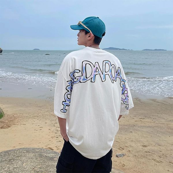 men's t-shirts short-sleeved t-shirt hip-hop style letter printing tee outer wear loose casual plus size, White;black
men's t-shirts short-sleeved t-shirt hip-hop style letter printing tee outer wear loose casual plus size, White;black