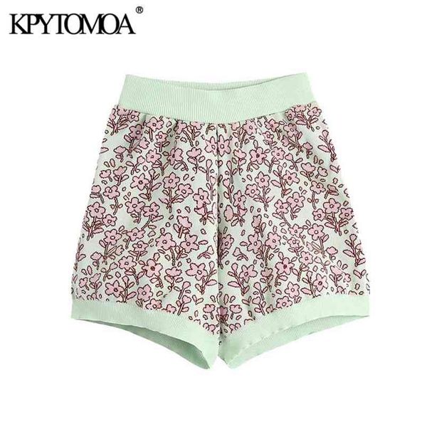 women chic fashion jacquard knitted shorts vintage high elastic waist female short pants mujer 210420, White;black
women chic fashion jacquard knitted shorts vintage high elastic waist female short pants mujer 210420, White;black