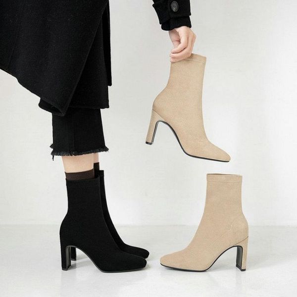 boots 2021 solid plain color faux suede womens ankle stretch slim fashion ladies pumps stilettos shoes size 46, Black
boots 2021 solid plain color faux suede womens ankle stretch slim fashion ladies pumps stilettos shoes size 46, Black