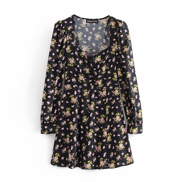 vintage women floral print dress summer fashion ladies square collar es sweet female elegant girl chic 210427, Black;gray
vintage women floral print dress summer fashion ladies square collar es sweet female elegant girl chic 210427, Black;gray