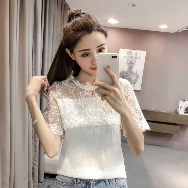 women's blouses & shirts woman womens and short sleeve women lace chiffon blouse chemisier femme 4408 50 fxwf, White
women's blouses & shirts woman womens and short sleeve women lace chiffon blouse chemisier femme 4408 50 fxwf, White