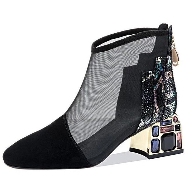 mesh female sandals woman casual pumps summer women high heels mid heel rhinestone ponited-toe shoe ladies party dress shoes, Black
mesh female sandals woman casual pumps summer women high heels mid heel rhinestone ponited-toe shoe ladies party dress shoes, Black