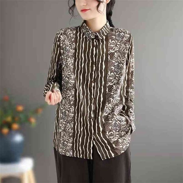 arrival spring/autumn women loose long sleeve turn-down collar blouse all-matched striped cotton linen casual shirts w162 210512, White
arrival spring/autumn women loose long sleeve turn-down collar blouse all-matched striped cotton linen casual shirts w162 210512, White