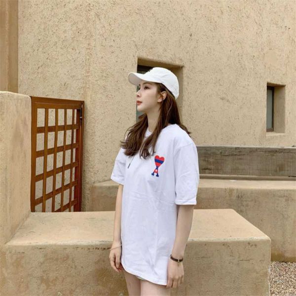 men's t-shirts 2021 ami summer high-quality cotton t-shirt short-sleeved fashion and women's casual loose, White;black
men's t-shirts 2021 ami summer high-quality cotton t-shirt short-sleeved fashion and women's casual loose, White;black