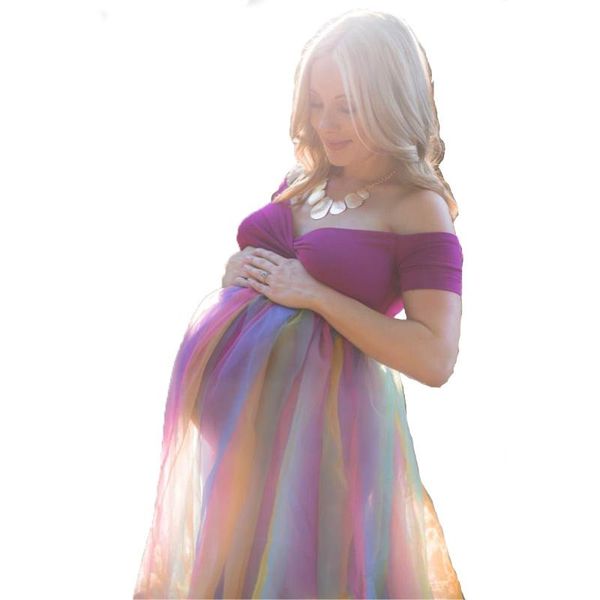 net yarn pregnant women trailing short-sleeved dress pography maternity dresses, White
net yarn pregnant women trailing short-sleeved dress pography maternity dresses, White