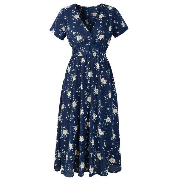 v neck office holiday floral women dresses print summer short sleeve party vestidos robe femme, Black;gray
v neck office holiday floral women dresses print summer short sleeve party vestidos robe femme, Black;gray