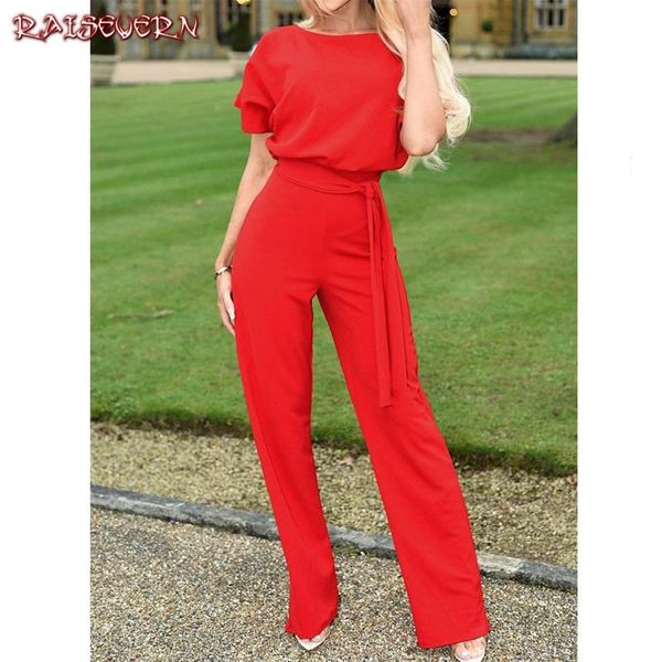women's jumpsuits & rompers raisevern women 2021 ladies solid party clubwear playsuits wide leg short sleeve sashes jumpsuit long trous, Black;white
women's jumpsuits & rompers raisevern women 2021 ladies solid party clubwear playsuits wide leg short sleeve sashes jumpsuit long trous, Black;white