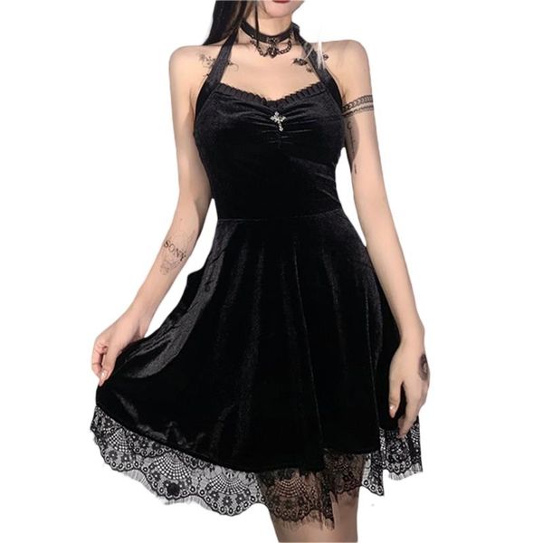 casual dresses female sleeveless dress, summer solid color lace trim halter neck strappy for ladies, black, s//l, Black;gray
casual dresses female sleeveless dress, summer solid color lace trim halter neck strappy for ladies, black, s//l, Black;gray