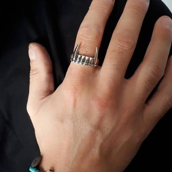 cluster rings gothic vampire tooth steampunk jewelry men anillos bague for women demon teeth vintage ring, Golden;silver
cluster rings gothic vampire tooth steampunk jewelry men anillos bague for women demon teeth vintage ring, Golden;silver