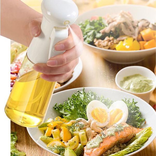 storage bottles & jars 200ml oil sprayer bottle vinegar for cooking barbecue bpa salad gravy boats plastic spray